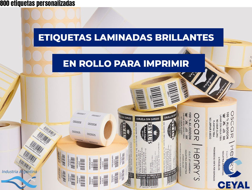 800 etiquetas personalizadas