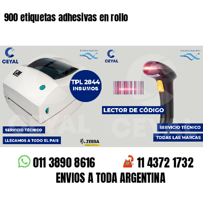 900 etiquetas adhesivas en rollo