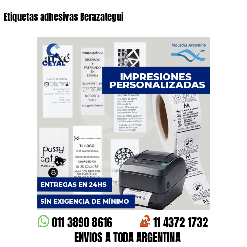 Etiquetas adhesivas Berazategui