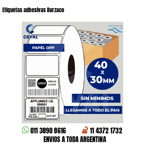 Etiquetas adhesivas Burzaco