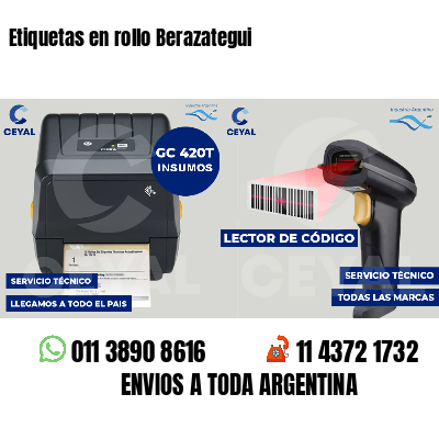 Etiquetas en rollo Berazategui