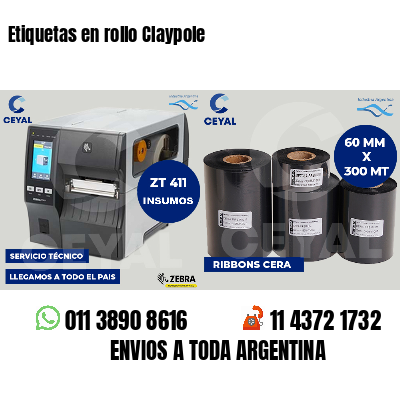Etiquetas en rollo Claypole