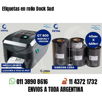 Etiquetas en rollo Dock Sud