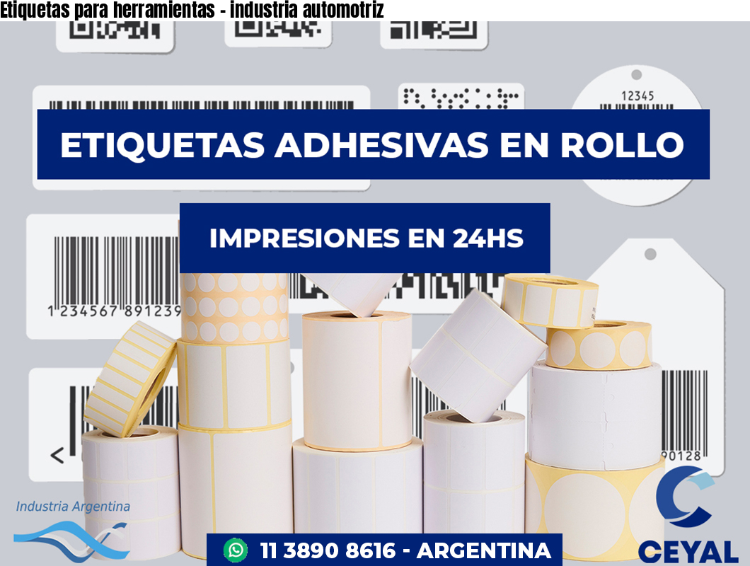 Etiquetas para herramientas – industria automotriz