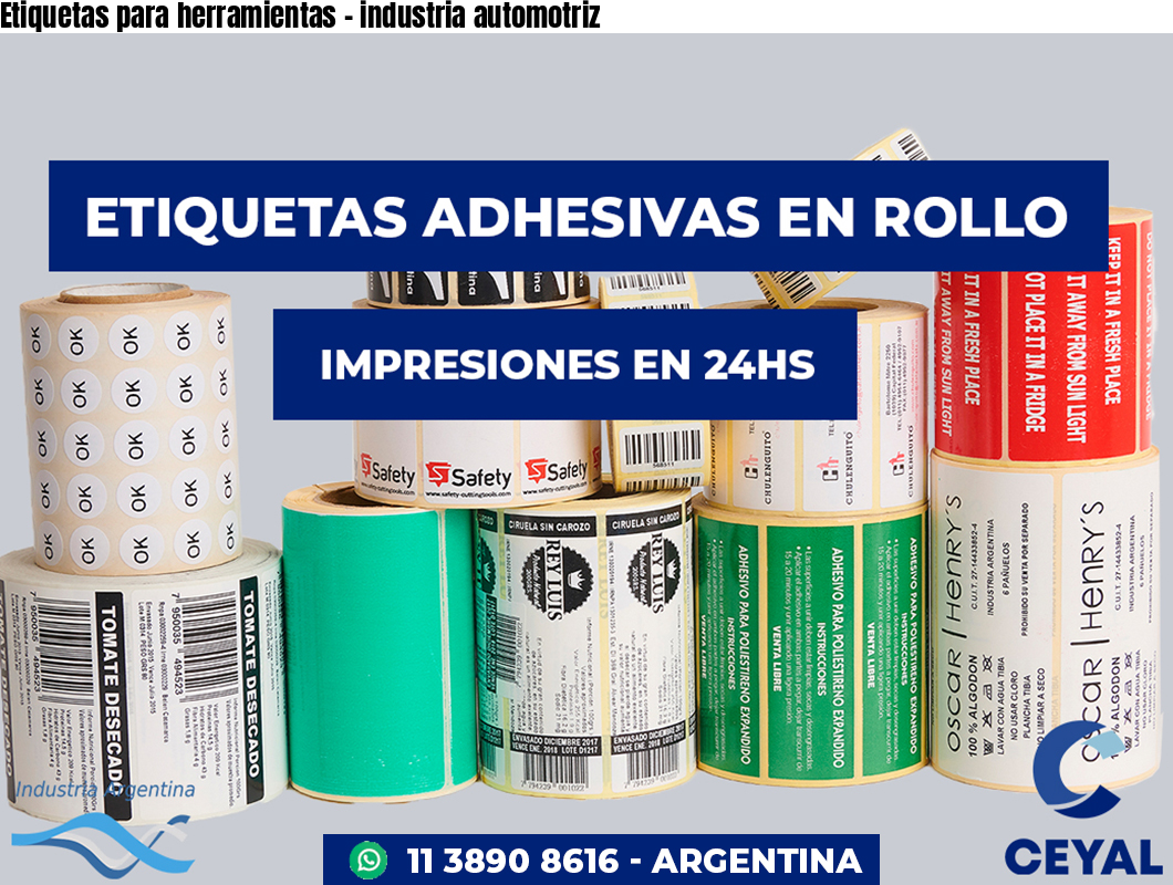 Etiquetas para herramientas – industria automotriz