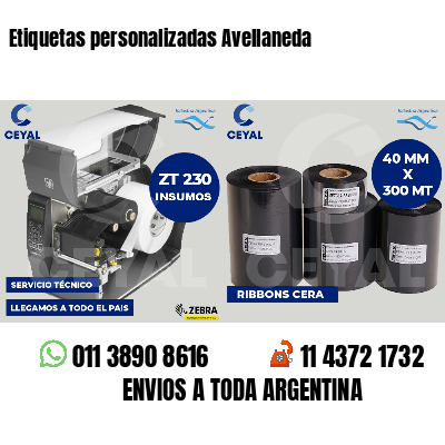 Etiquetas personalizadas Avellaneda