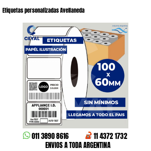 Etiquetas personalizadas Avellaneda