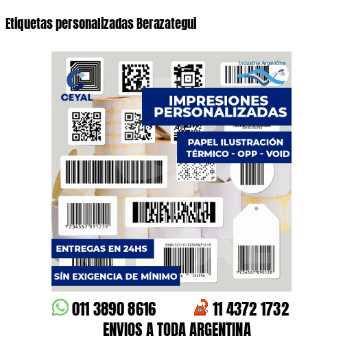 Etiquetas personalizadas Berazategui