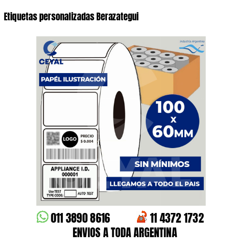Etiquetas personalizadas Berazategui