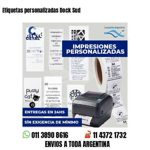 Etiquetas personalizadas Dock Sud