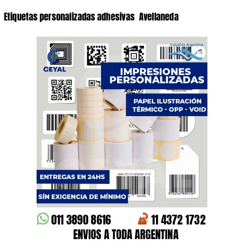 Etiquetas personalizadas adhesivas Avellaneda