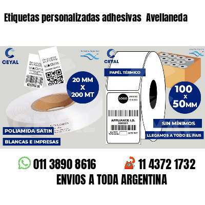 Etiquetas personalizadas adhesivas Avellaneda