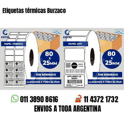 Etiquetas térmicas Burzaco