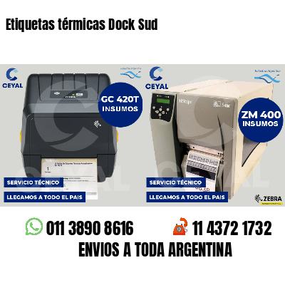 Etiquetas térmicas Dock Sud