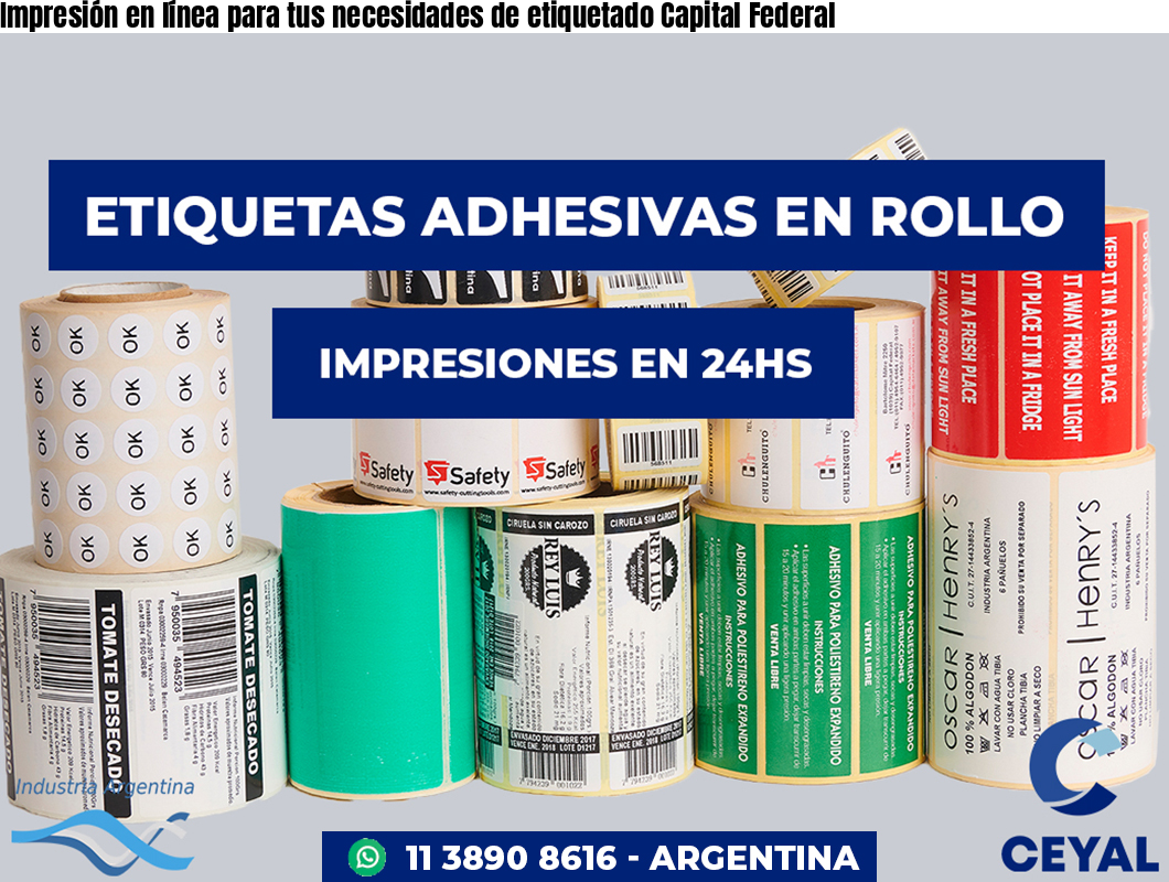 Impresión en línea para tus necesidades de etiquetado Capital Federal