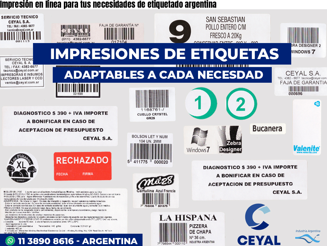 Impresión en línea para tus necesidades de etiquetado argentina
