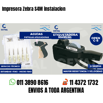 Impresora Zebra S4M instalacion