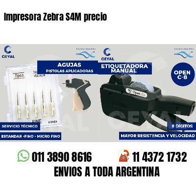 Impresora Zebra S4M precio