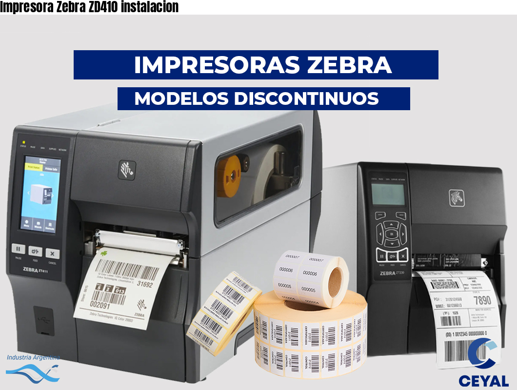 Impresora Zebra ZD410 instalacion