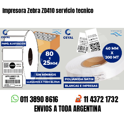 Impresora Zebra ZD410 servicio tecnico