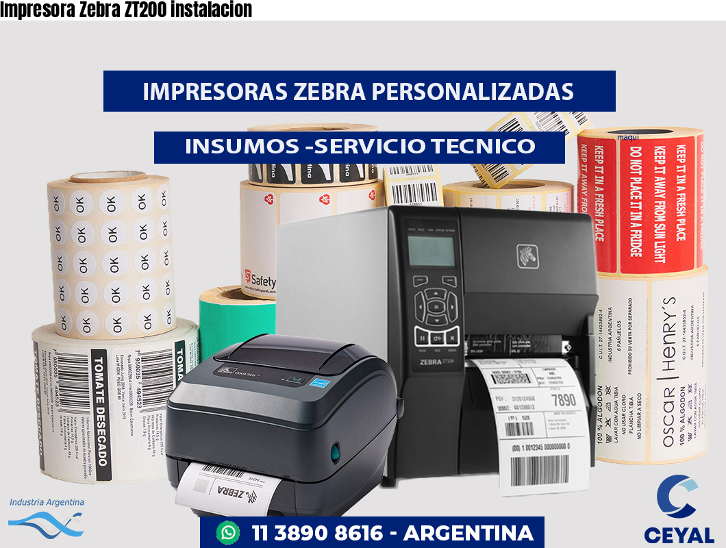 Impresora Zebra ZT200 instalacion