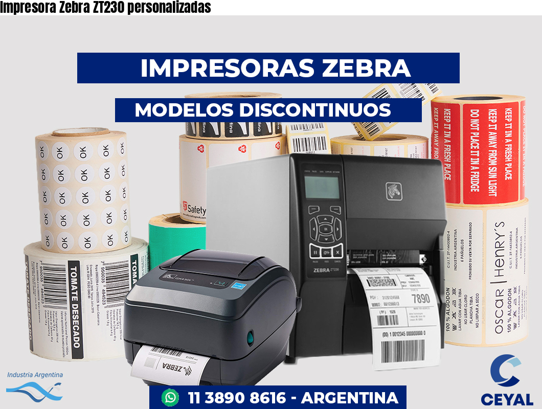 Impresora Zebra ZT230 personalizadas