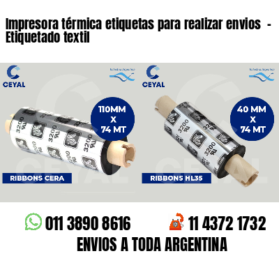Impresora térmica etiquetas para realizar envios - Etiquetado textil