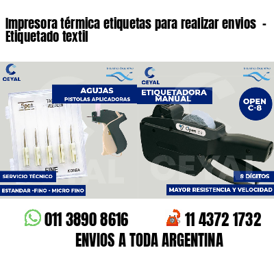 Impresora térmica etiquetas para realizar envios  - Etiquetado textil