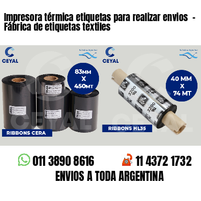 Impresora térmica etiquetas para realizar envios - Fábrica de etiquetas textiles