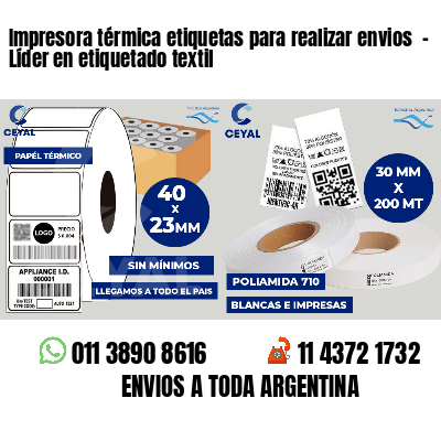 Impresora térmica etiquetas para realizar envios  - Líder en etiquetado textil