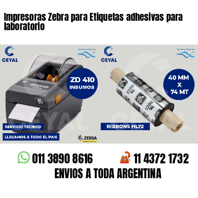 Impresoras Zebra para Etiquetas adhesivas para laboratorio