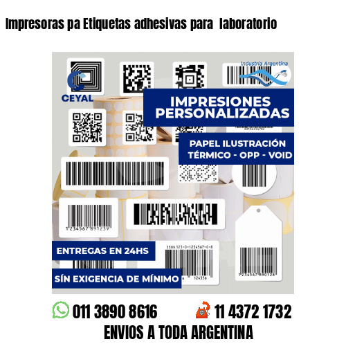 Impresoras pa Etiquetas adhesivas para  laboratorio