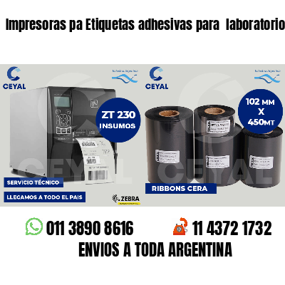 Impresoras pa Etiquetas adhesivas para laboratorio