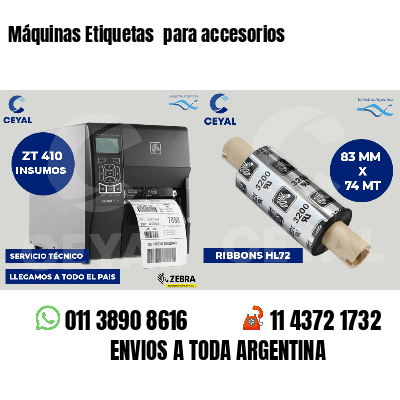 Máquinas Etiquetas para accesorios