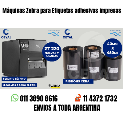 Máquinas Zebra para Etiquetas adhesivas impresas
