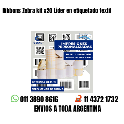 Ribbons Zebra kit x20 Líder en etiquetado textil