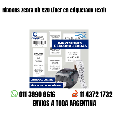 Ribbons Zebra kit x20 Líder en etiquetado textil