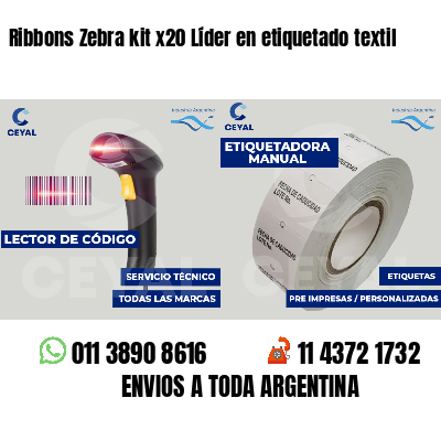 Ribbons Zebra kit x20 Líder en etiquetado textil