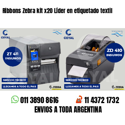 Ribbons Zebra kit x20 Líder en etiquetado textil