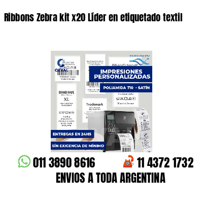 Ribbons Zebra kit x20 Líder en etiquetado textil