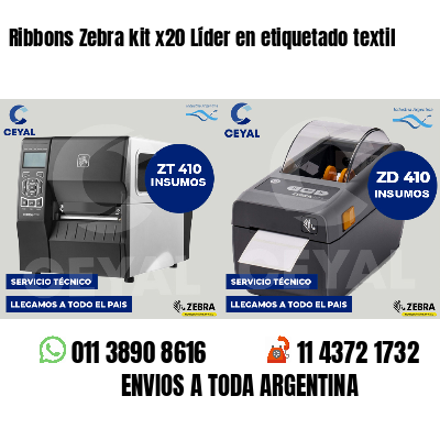 Ribbons Zebra kit x20 Líder en etiquetado textil