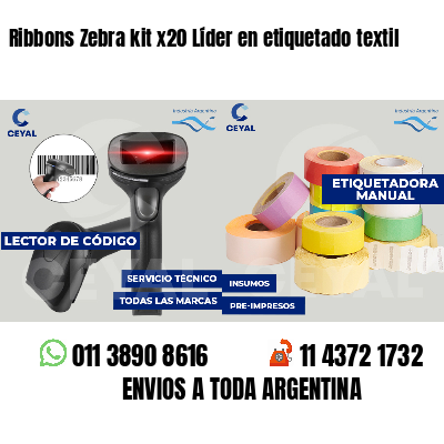 Ribbons Zebra kit x20 Líder en etiquetado textil