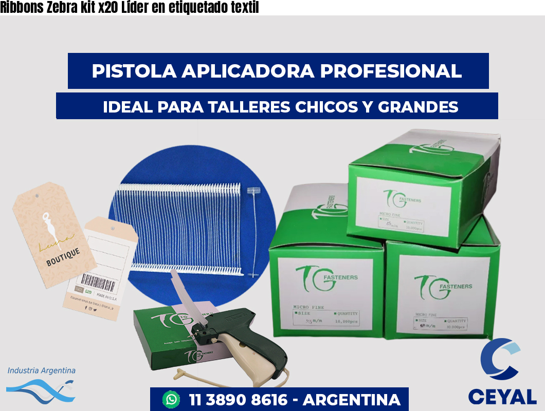 Ribbons Zebra kit x20 Líder en etiquetado textil