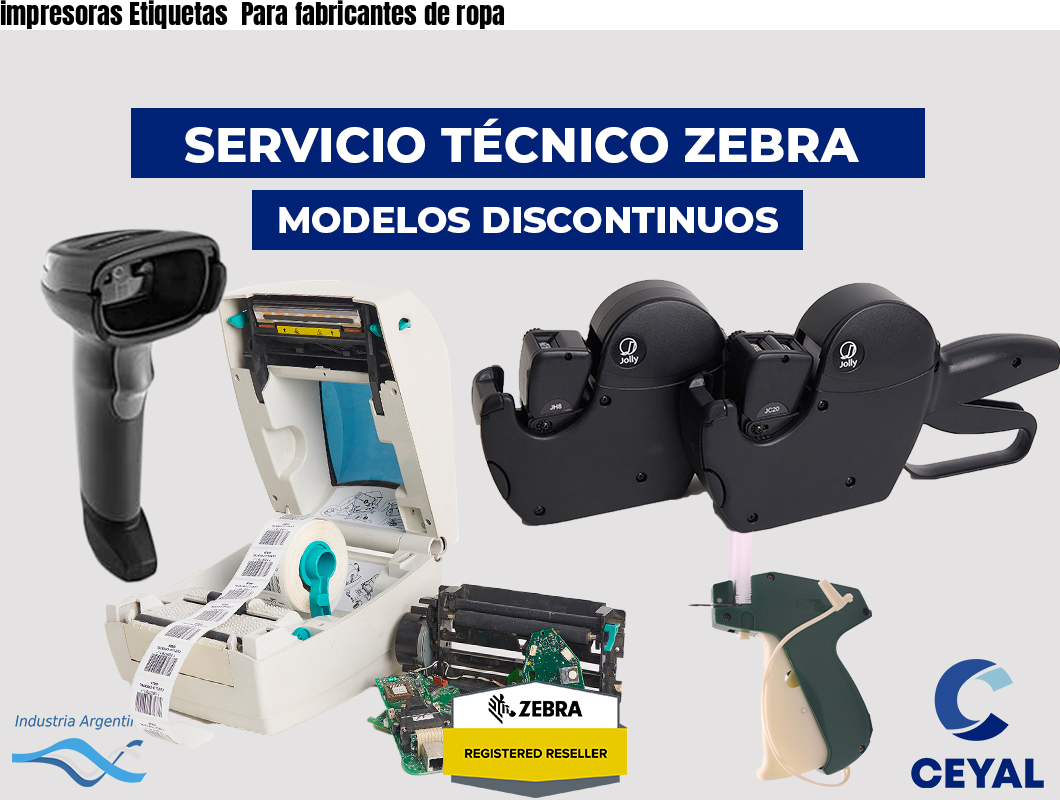 impresoras Etiquetas Para fabricantes de ropa