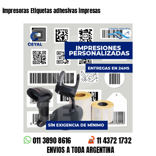 impresoras Etiquetas adhesivas impresas
