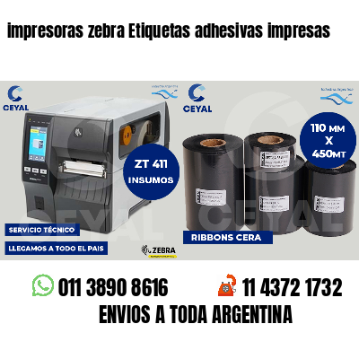 impresoras zebra Etiquetas adhesivas impresas