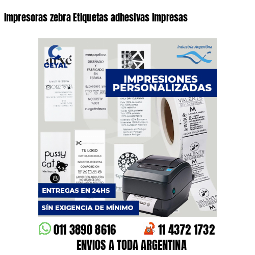 impresoras zebra Etiquetas adhesivas impresas