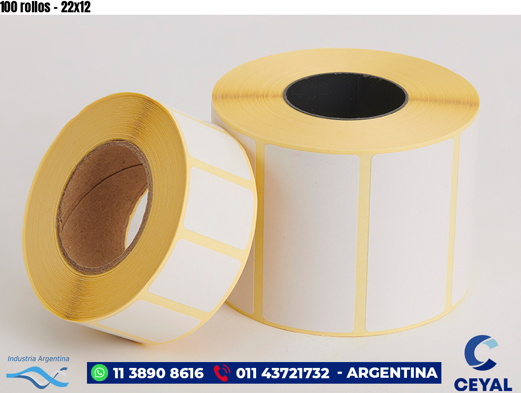 100 rollos - 22x12