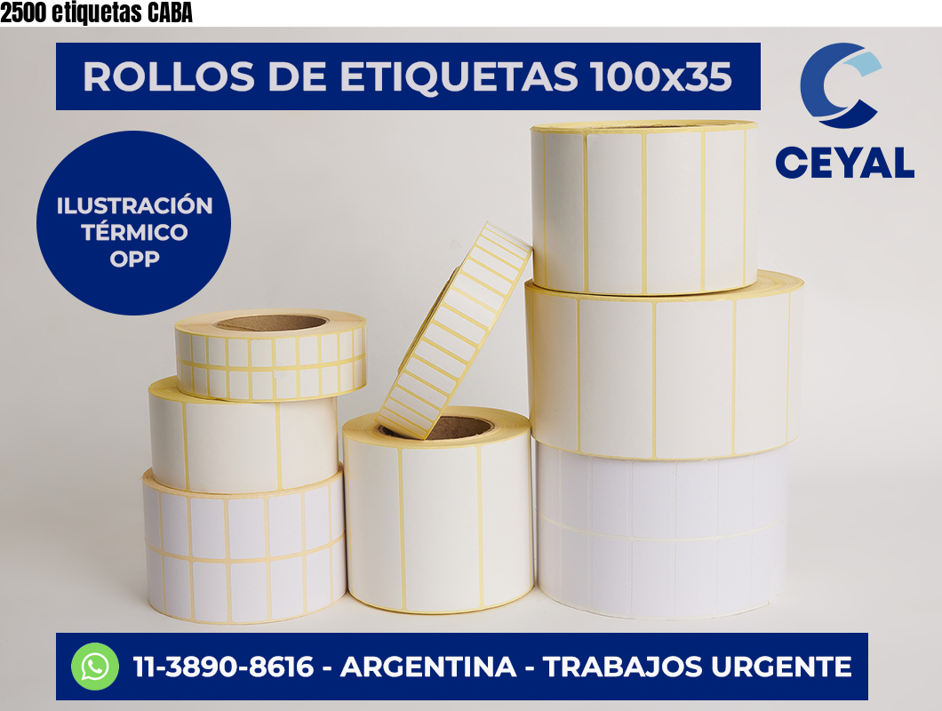 2500 etiquetas CABA