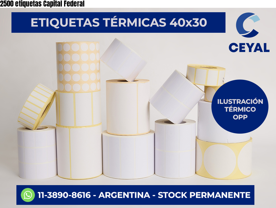 2500 etiquetas Capital Federal
